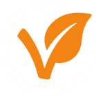 Logo for an organic food brand, prominently displaying a 100% Vegan icon to highlight its vegan offerings.