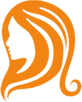 Hair logo showcasing stylish lettering and a graphic of scissors, representing hair care & styling.